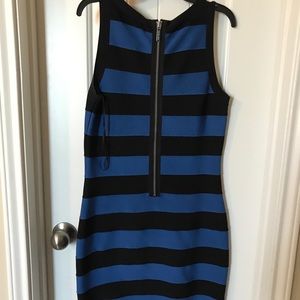 Navy and Blue Stripped BodyCon Dress